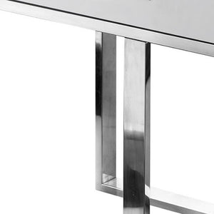 HomeRoots 22" Silver Metallic End Table with Drawer - Modern Design, Versatile Nightstand & Storage Solution 543911