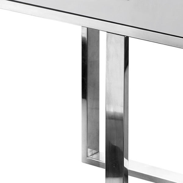 HomeRoots 22" Silver Metallic End Table with Drawer - Modern Design, Versatile Nightstand & Storage Solution 543911