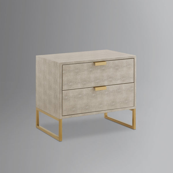 HomeRoots 21" Elegant Cream and Gold End Table with Storage Drawers – Perfect for Small Spaces and Versatile Use! 543915