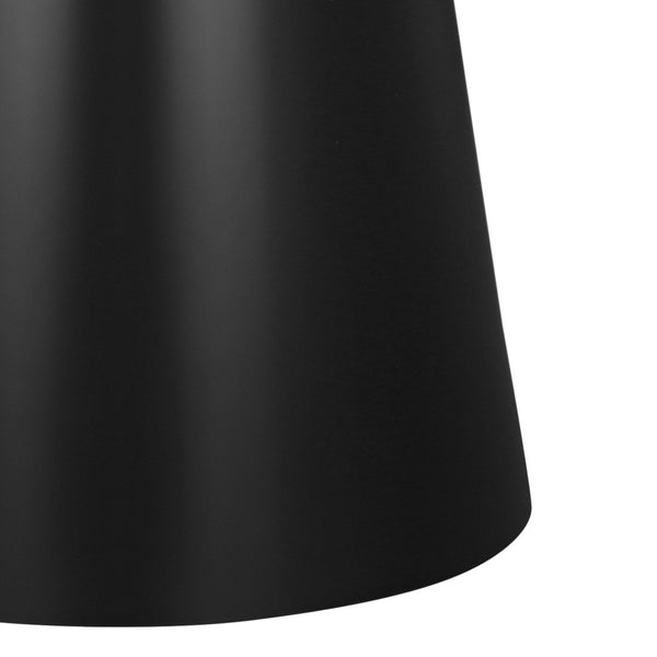 HomeRoots 22" Elegant White Marble and Black Steel Round Pedestal End Table – Chic Accent for Any Room 543916