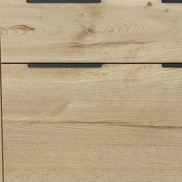 Homeroots 47" Natural Four Drawer Double Dresser  Manufactured Wood 543995