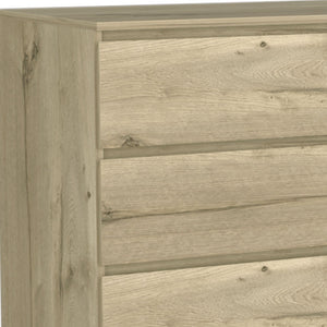 Homeroots 61" Natural Six Drawer Double Dresser  Manufactured Wood 543997