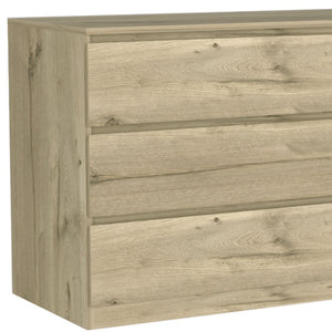 Homeroots 61" Natural Six Drawer Double Dresser  Manufactured Wood 543997