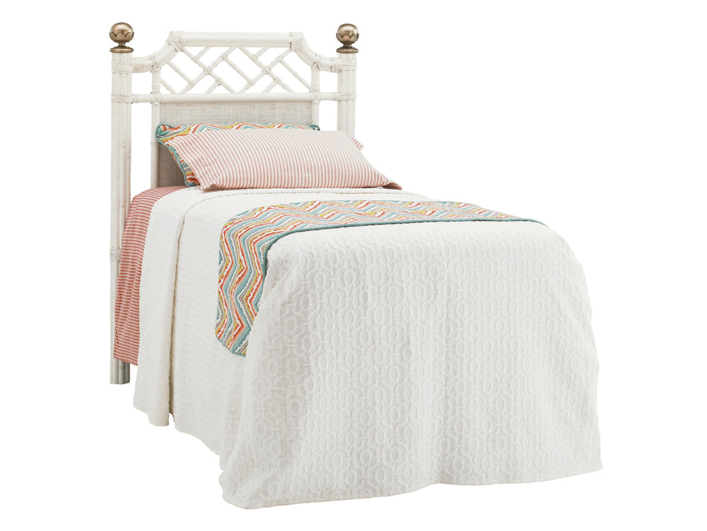Lexington Tommy Bahama Home Pritchards Bay Panel Headboard - Embrace Island Elegance With Distinctive Quatrefoil Design And Raffia Accents Somers Isle  543-131hb