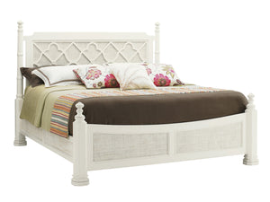 Lexington Tommy Bahama Home Southampton Poster Bed: Elegant Quatrefoil Design With Woven Raffia For A Stylish Island Retreat Somers Isle  543-174c
