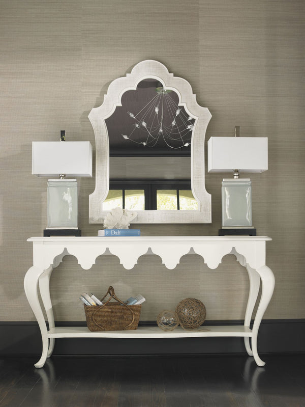 Lexington Tommy Bahama Home Sandys Mirror - Elegant Quatrefoil Design With Woven Raffia And Coastal Colors For Chic Interiors Somers Isle  543-204