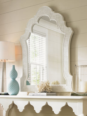 Lexington Tommy Bahama Home Sandys Mirror - Elegant Quatrefoil Design With Woven Raffia And Coastal Colors For Chic Interiors Somers Isle  543-204