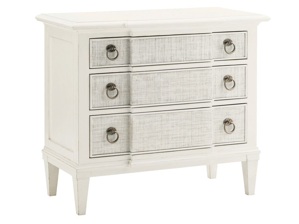 Lexington Tommy Bahama Home Tuckers Point Bachelors Chest - Elegant Woven Raffia Design With 3 Versatile Storage Drawers Somers Isle  543-624