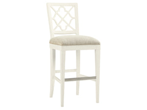Lexington Tommy Bahama Home Newstead Bar Stool - Elegant Quatrefoil Design With Bamboo Accents For Casual Island Living Charm Somers Isle  543-816-01