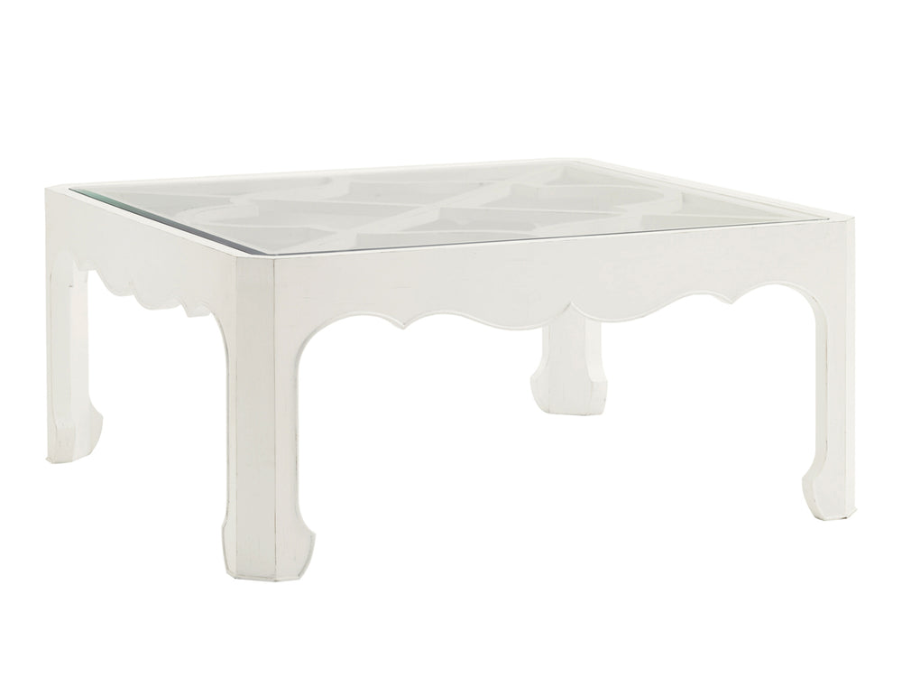 Lexington Tommy Bahama Home Cassava Cocktail Table With Elegant Glass Top And Quatrefoil Design For Stylish Island Living Somers Isle  543-947