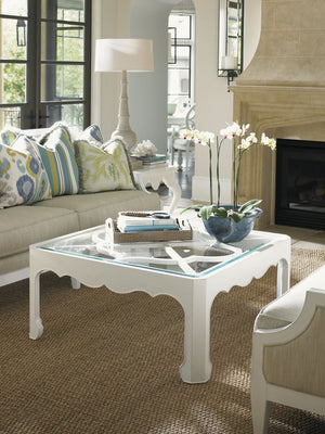 Lexington Tommy Bahama Home Cassava Cocktail Table With Elegant Glass Top And Quatrefoil Design For Stylish Island Living Somers Isle  543-947