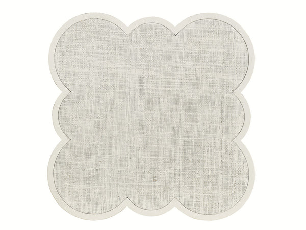 Lexington Tommy Bahama Home Spar Chairside Table – Elegant Quatrefoil Design With Woven Raffia For Stylish Island Living Somers Isle  543-954