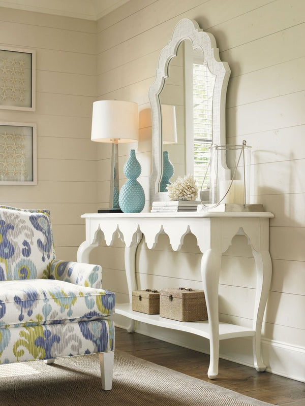 Lexington Tommy Bahama Home Sandys Mirror - Elegant Quatrefoil Design With Woven Raffia And Coastal Colors For Chic Interiors Somers Isle  543-204