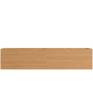 English Elm 70inch Rattan Door Media Console with Pine Legs and Cable Management for Living Room N710P365049P