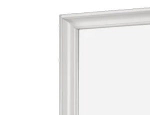 English Elm White Square Mirror — Beveled Glass Frame, Solid Poplar & MDF Construction, Transitional Chic Decor B2699P236713