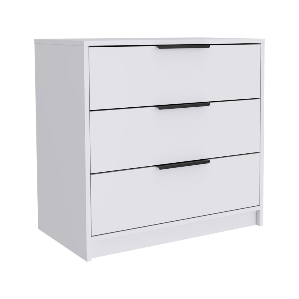Homeroots 28" White Three Drawer Dresser  Manufactured Wood 544002