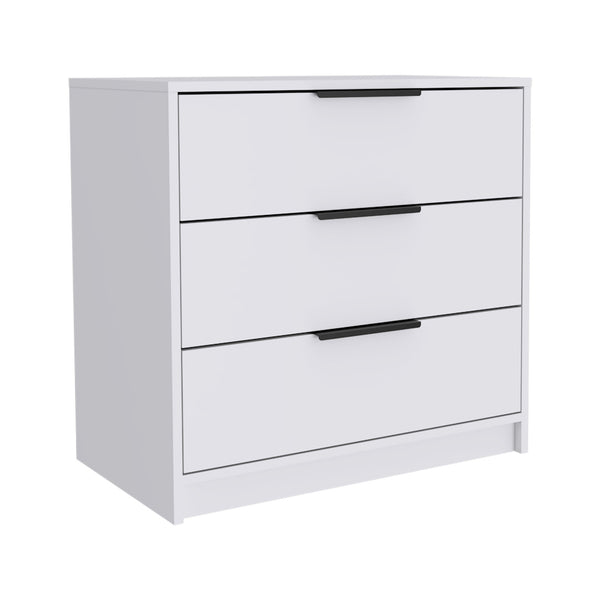 Homeroots 28" White Three Drawer Dresser  Manufactured Wood 544002