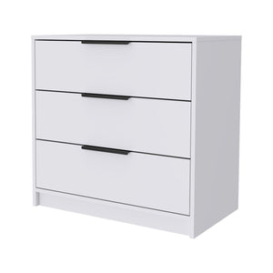 Homeroots 28" White Three Drawer Dresser  Manufactured Wood 544002