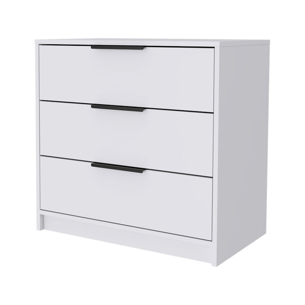 Homeroots 28" White Three Drawer Dresser  Manufactured Wood 544002