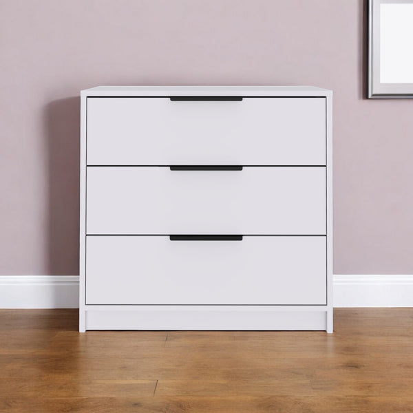 Homeroots 28" White Three Drawer Dresser  Manufactured Wood 544002