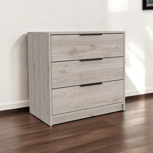 Homeroots 28" Light Gray Three Drawer Dresser  Manufactured Wood 544004