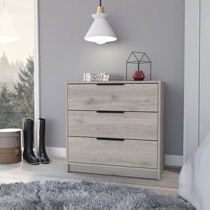 Homeroots 28" Light Gray Three Drawer Dresser  Manufactured Wood 544004