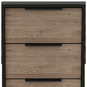 Homeroots 18" Brown And Black Five Drawer Standard Chest  Manufactured Wood 544007