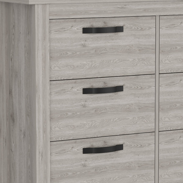 Homeroots 47" Light Gray Six Drawer Double Dresser  Manufactured Wood 544012