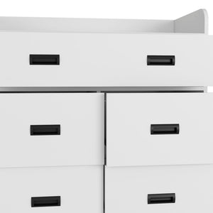 Homeroots 34" White Five Drawer Dresser  Manufactured Wood 544016