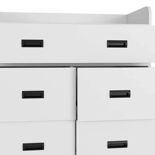 Homeroots 34" White Five Drawer Dresser  Manufactured Wood 544016