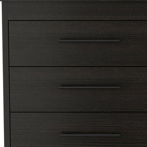 Homeroots 59" Black Six Drawer Double Dresser  Manufactured Wood 544018