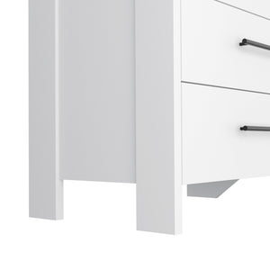 Homeroots 59" White Six Drawer Double Dresser  Manufactured Wood 544019