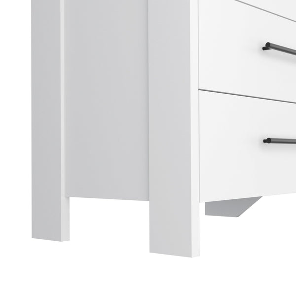 Homeroots 59" White Six Drawer Double Dresser  Manufactured Wood 544019