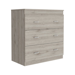 Homeroots 32" Light Gray Three Drawer Dresser  Manufactured Wood 544032