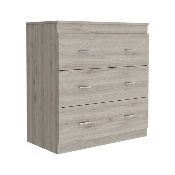 Homeroots 32" Light Gray Three Drawer Dresser  Manufactured Wood 544032
