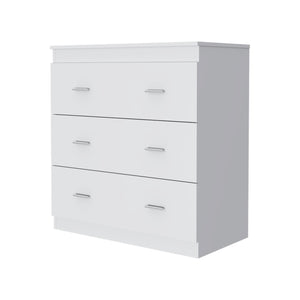 Homeroots 32" White Three Drawer Dresser  Manufactured Wood 544033