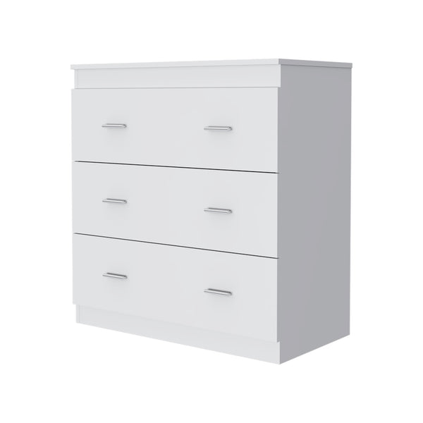 Homeroots 32" White Three Drawer Dresser  Manufactured Wood 544033