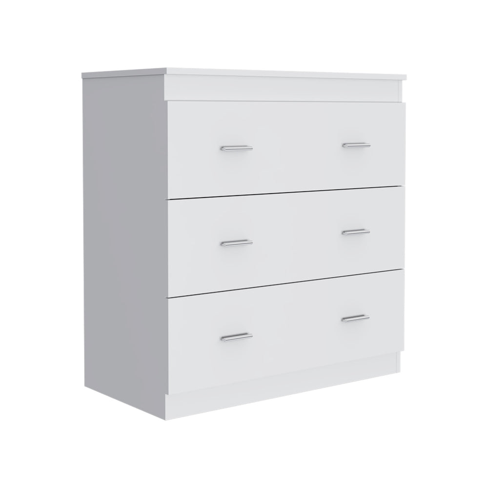Homeroots 32" White Three Drawer Dresser  Manufactured Wood 544033