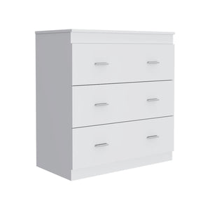 Homeroots 32" White Three Drawer Dresser  Manufactured Wood 544033