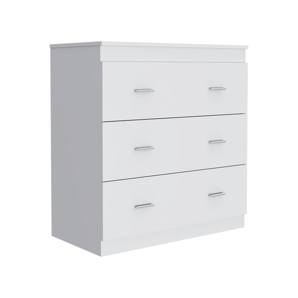 Homeroots 32" White Three Drawer Dresser  Manufactured Wood 544033