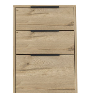 Homeroots 18" Natural Three Drawer Standard Chest  Manufactured Wood 544034