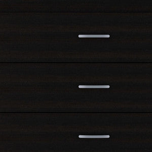 Homeroots 32" Black Three Drawer Dresser  Manufactured Wood 544035