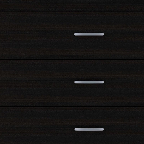 Homeroots 32" Black Three Drawer Dresser  Manufactured Wood 544035