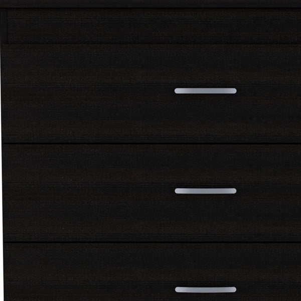 Homeroots 32" Black Three Drawer Dresser  Manufactured Wood 544035