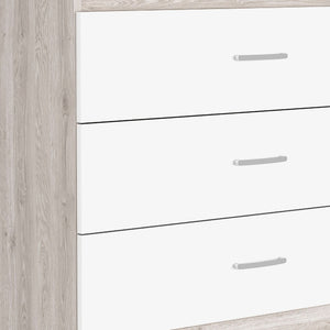 Homeroots 32" White And Gray Three Drawer Dresser  Manufactured Wood 544036