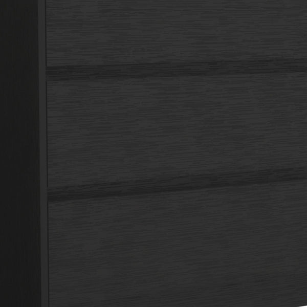 Homeroots 34" Black Three Drawer Dresser  Manufactured Wood 544038