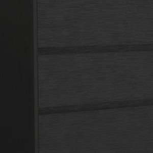 Homeroots 34" Black Three Drawer Dresser  Manufactured Wood 544038