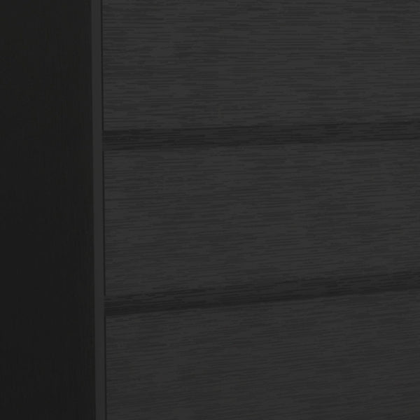 Homeroots 34" Black Three Drawer Dresser  Manufactured Wood 544038