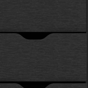 Homeroots 18" Black Five Drawer Standard Chest  Manufactured Wood 544040