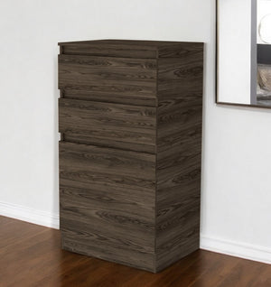 Homeroots 23" Brown Two Drawer Standard Chest  Manufactured Wood 544050